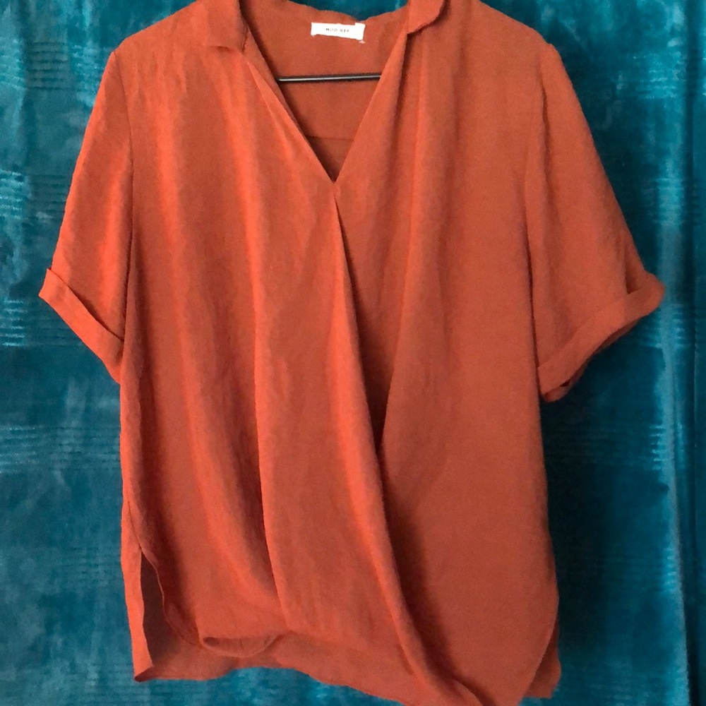 Rust Orange Blouse